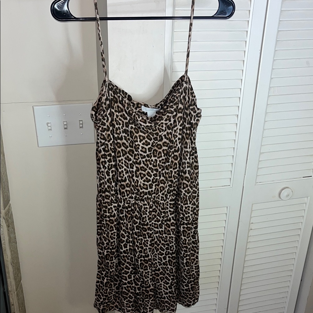 H&M Leopard Print Romper in Brown and Black